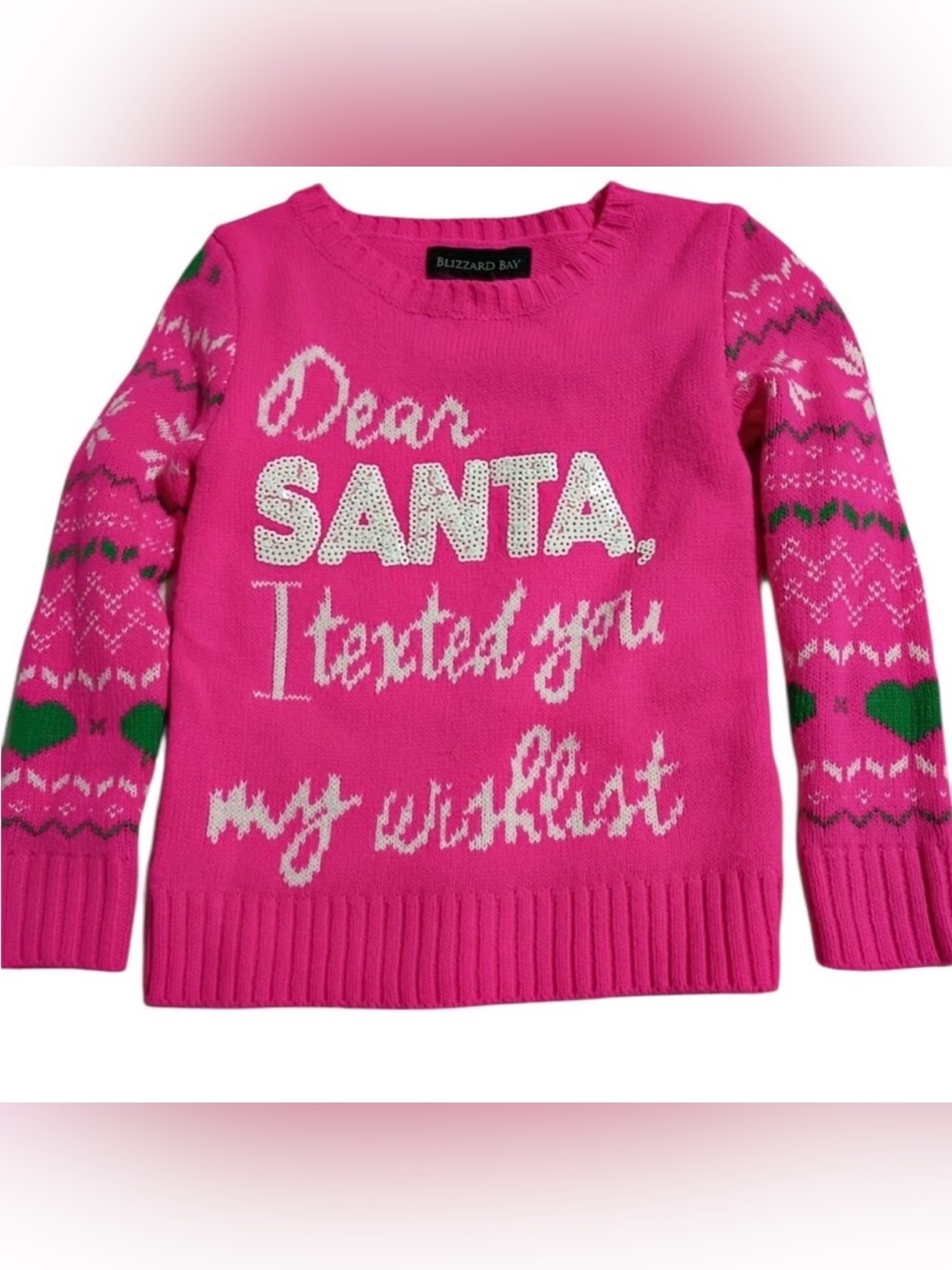 Blizzard Bay Pink Christmas Sweater